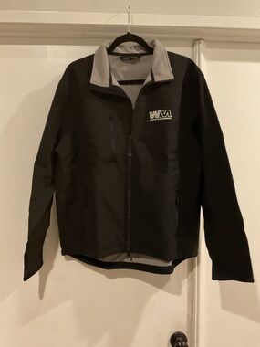 Port Authority Black Jacket with Gray Contrast Collar WM